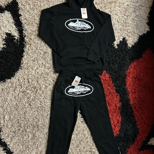 Corteiz tracksuit set black-white new with tags, size Large