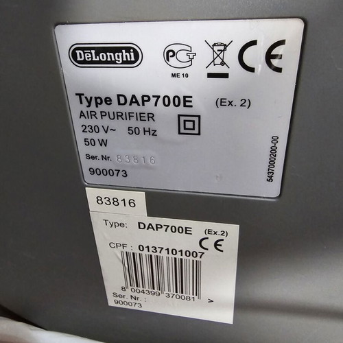 Air purifier ionizer DAP 700E like new