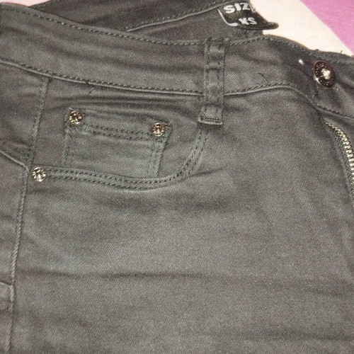 Cotton black jeans like new, XS/S