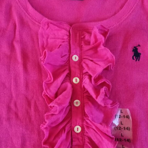 Ralph Lauren blouse pink long sleeve kids 12-14 years new