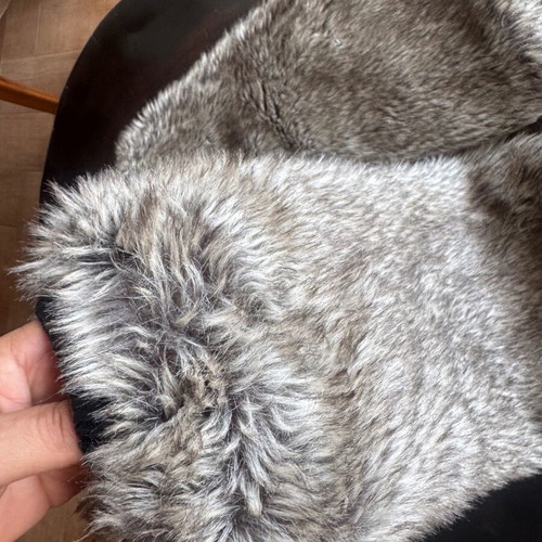 Faux Fur Leg Warmers 39cm Grey like new
