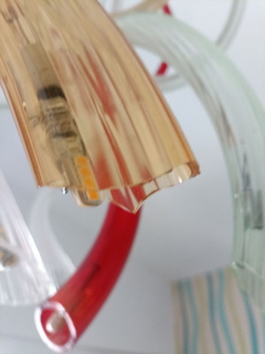 Multicolored ceiling light with base