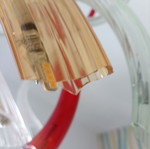 Multicolored ceiling light with base