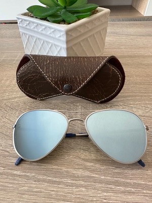 Ottomila 8M5S Silver Satin sunglasses like new with leather case limited edition