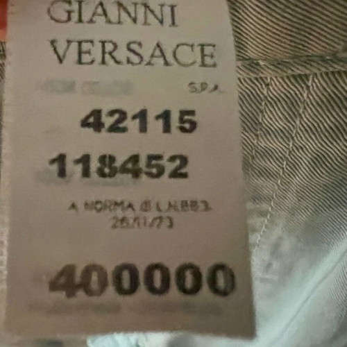 Gianni Versace Straight Leg Pants Light Mint Green New