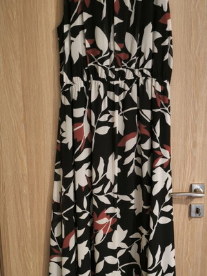 Φόρεμα maxi με floral print σαν καινούργιο, μαύρο και κόκκινο