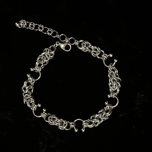 Chainmail bracelet handmade silver, new stainless steel