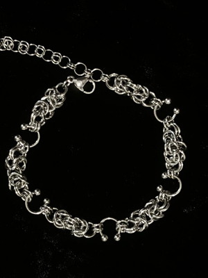 Chainmail bracelet handmade silver, new stainless steel