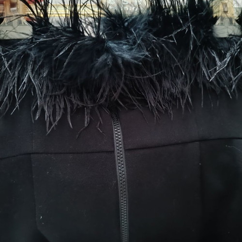 Zini black dress with feathers used, size S