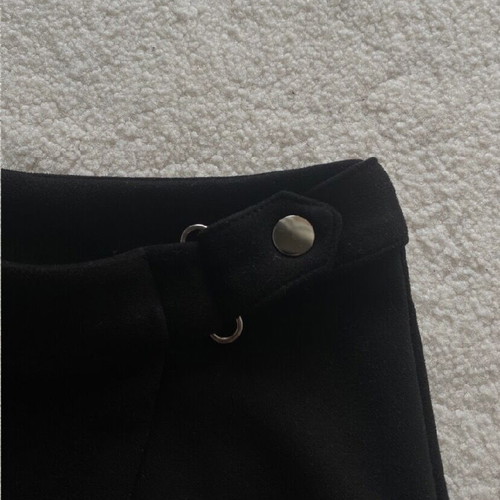 Black velour skort like new, size S, Pull and Bear