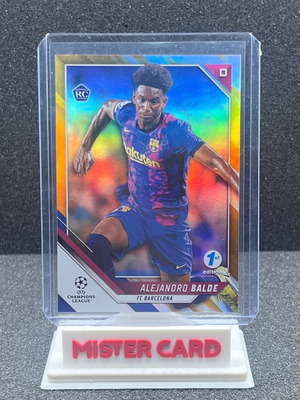 Картичка Alejandro Balde 2022 Topps UCL RC 1-во издание като нова