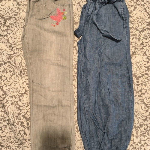 Girls' jeans used, sizes 8-9 years, Name It, thin fabric, lined