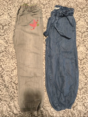 Girls' jeans used, sizes 8-9 years, Name It, thin fabric, lined