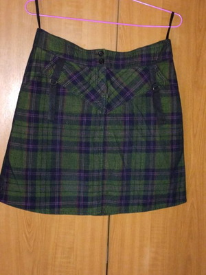 Toi&Moi plaid skirt medium like new, green