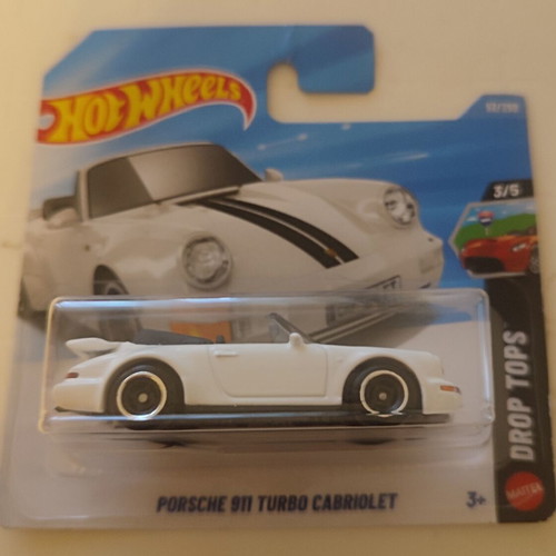 Porsche 911 Turbo Cabriolet Hot Wheels car, white