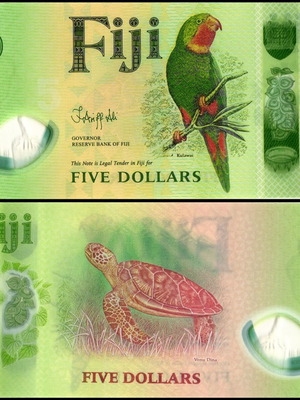 Fiji Islands 5 Dollars 2026 Polymer UNC banknote