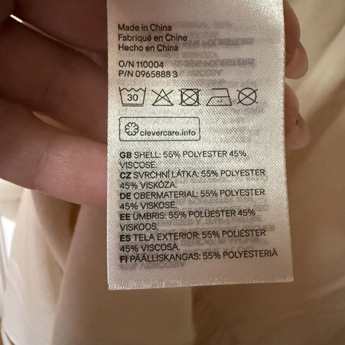 H&M long dress beige satin with V neckline and drop waist, like new