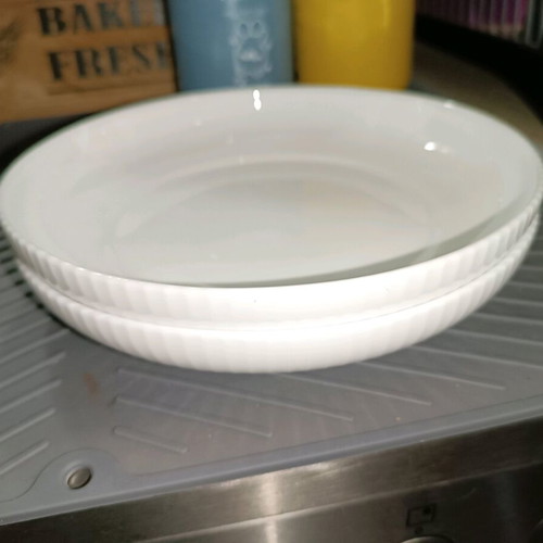 White porcelain bowls new, 25 cm, Ionic series by Vicko