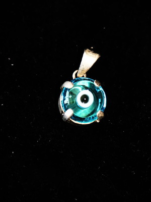 Μάτι τουρκουάζ μικρό καινούργιο από ασήμι sterling silver 925 minimal