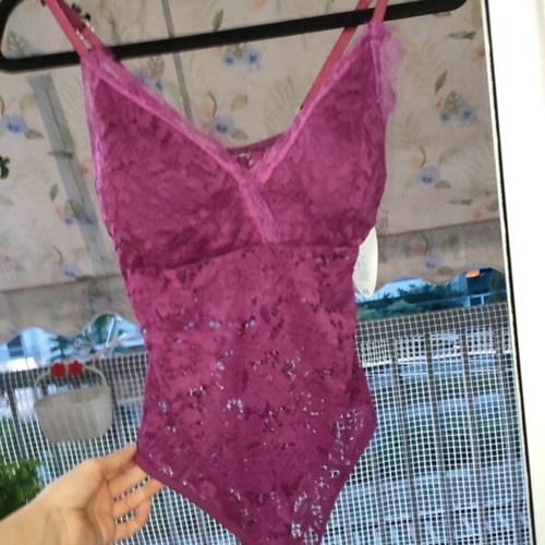 Lace bodysuit Parkson new, magenta purple, made in Italy