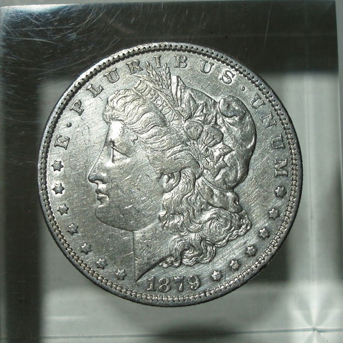 Morgan Dollar 1879 silver American dollar used