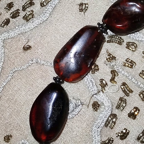Baltic amber necklace handmade new with 17 cognac beads