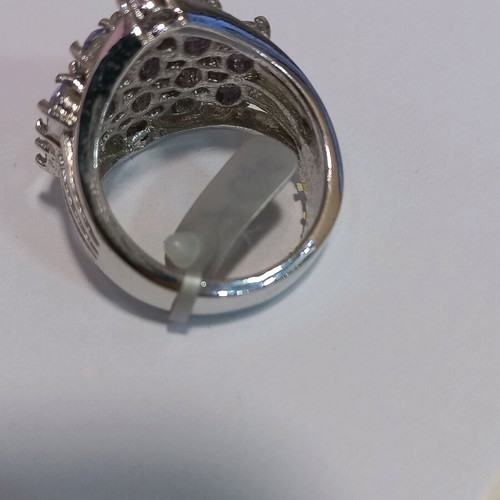Silver ring new, size 53