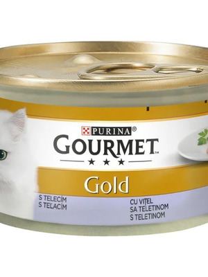 Purina Gourmet Gold μους με μοσχάρι για γάτες 12x85γρ