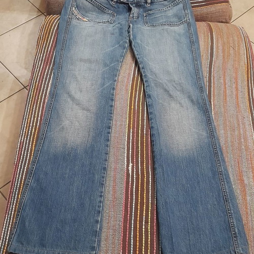 Vintage Diesel denim pants No26 used, light color with patina