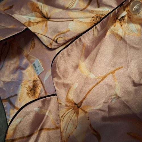 Satin pajamas with pattern new