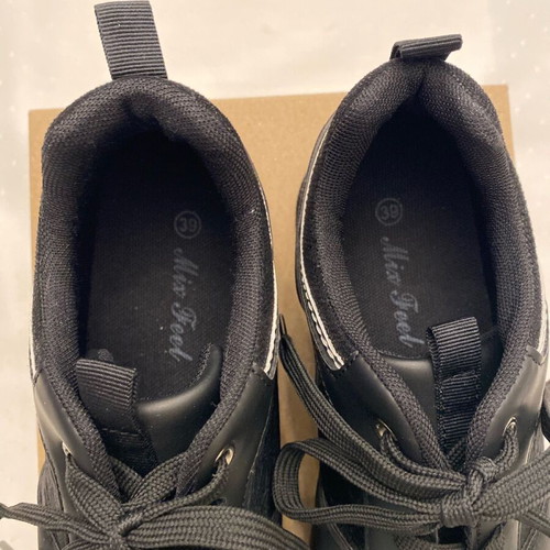 Women's black athletic shoes with silver details new