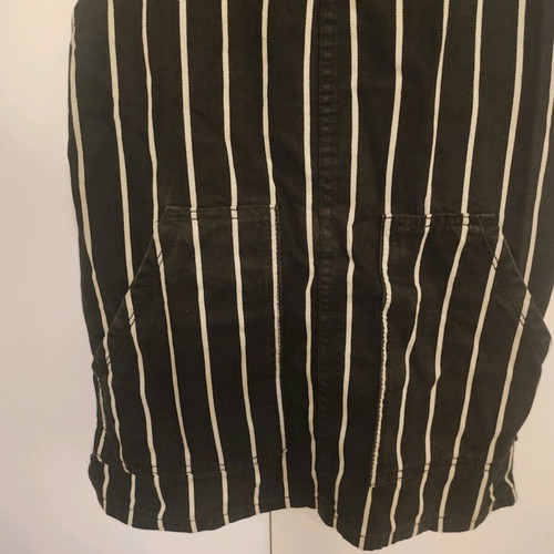 Stradivarius medium striped black and white salopette dress like new