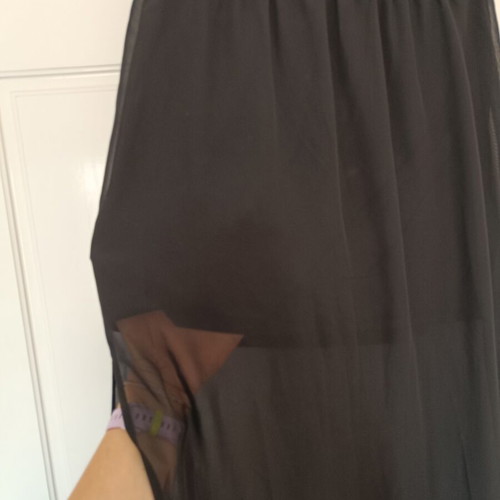 Black semi-sheer skirt with lining H&M like new, size M