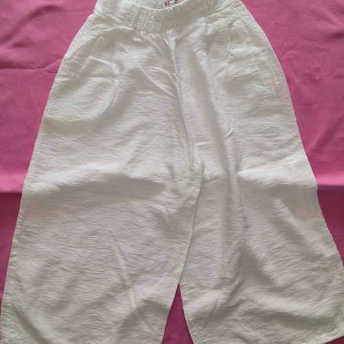 Moliin Rose White Linen Palazzo Pants like new, size 128 cm, age 8