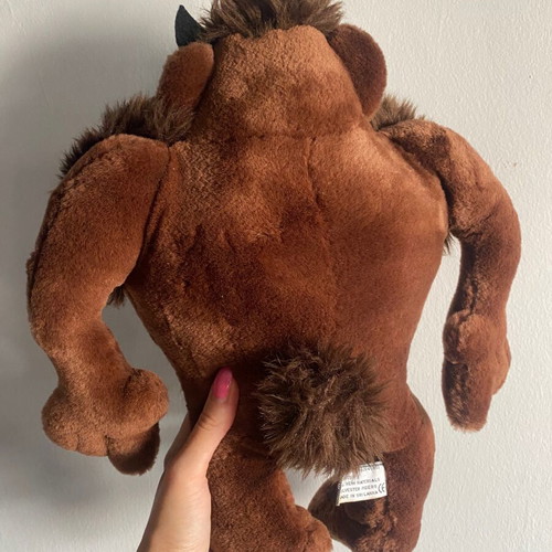 Taz Tasmanian Devil plush toy 1995 vintage used, WB Studio Store Looney Tunes