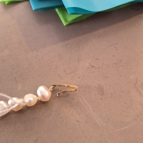 Necklace with freshwater pearls and 14k gold clasp new