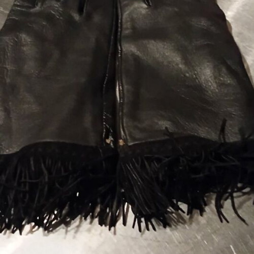 Leather gloves new, black
