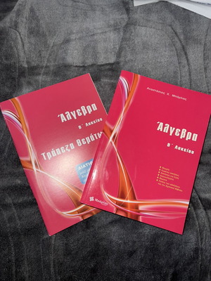 Algebra B Lykeiou textbook new, includes topic bank booklet