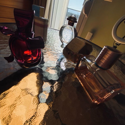 Empty perfume bottles used, branded