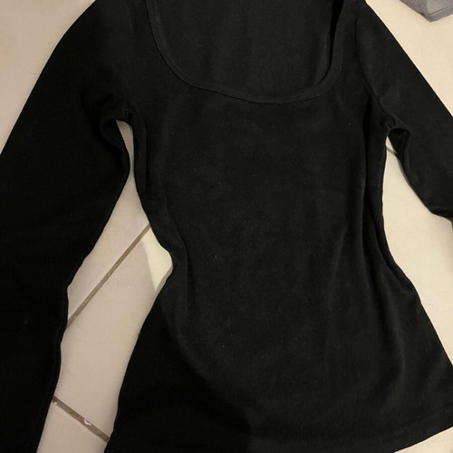 Long-sleeve blouse like new, black, size XS
