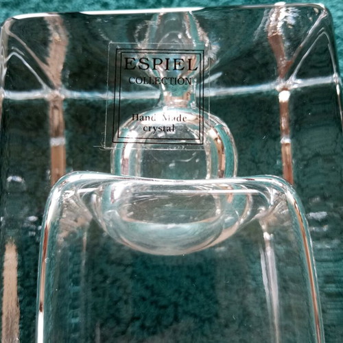 Crystal vase new, height 18.5×8.5 cm