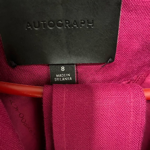 Linen jacket fuchsia with belt like new Marks & Spencer