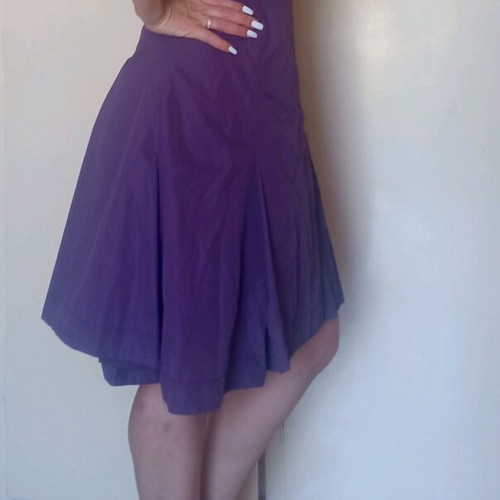 Purple midi asymmetric capartine dress Pink Woman like new, size S-M