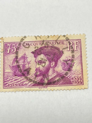 Jacques Cartier 1934 Stamp like new, collectible, France