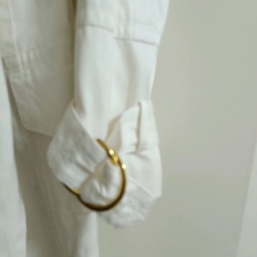 Zara trench coat white new with gold details, size Small