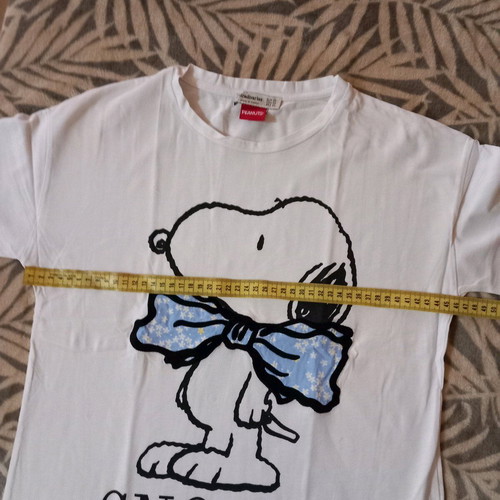 Strativarius girls' blouse white with Snoopy, size XS, like new