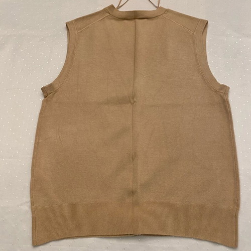 Zara women's vest new, beige with gold buttons