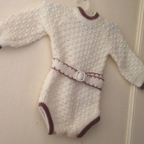 Sarah Louise vintage 90s knitted long-sleeve baby bodysuit