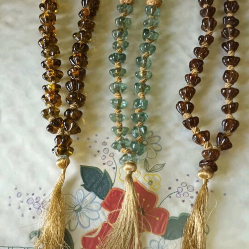 Glass decorative worry beads like new, set of 3 pieces