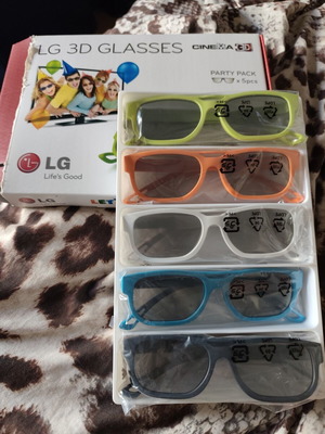 LG 3D очила парти комплект, 5 броя